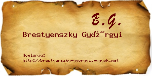 Brestyenszky Györgyi névjegykártya